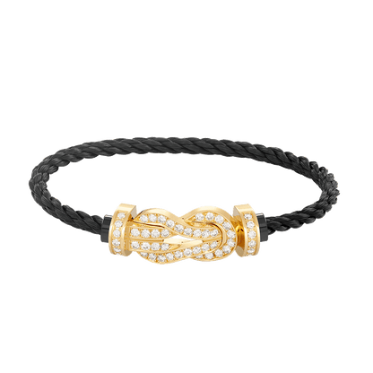 [Basjewels]CHANCE LARGE 8 FIGURE BUCKLE FULLDIAMOND BRACELET GOLD