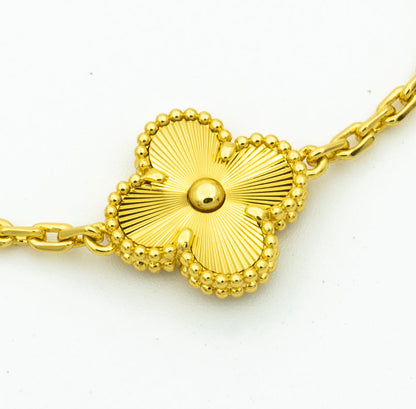 [basloveJW]CLOVER BRACELET 5 MOTIFS GOLD DIAMOND