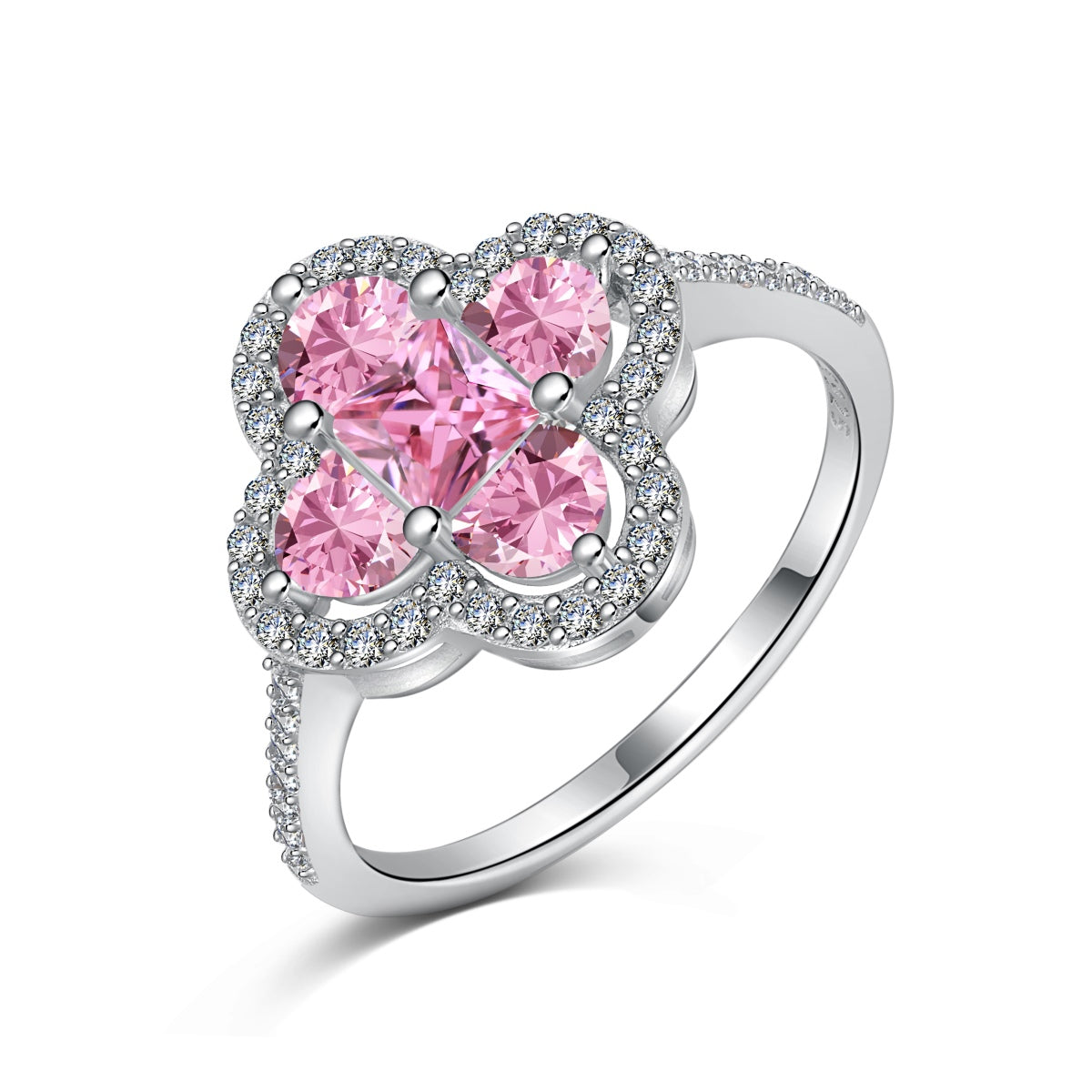 [BASLOVE]Luxurious Eternity Flower Shape Banquet Ring