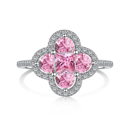 [BASLOVE]Luxurious Eternity Flower Shape Banquet Ring