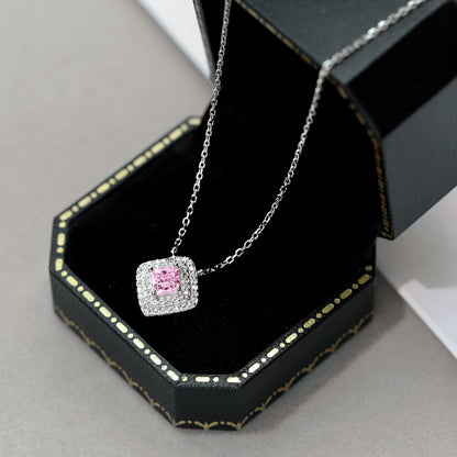 [BASLOVE]Sparkling Asscher Cut Necklace