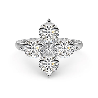 [BASLOVE]Four-Leaf Clover Eight-Pointed Star Ring