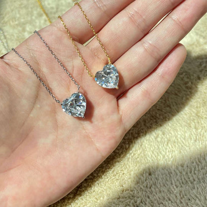 [BASLOVE]6.0 carat Radiant Heart Shape Necklace