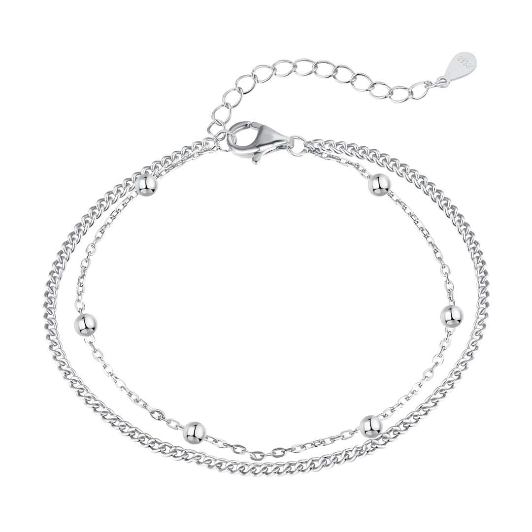 [BASLOVE]Delicate Bead Double Layer Bracelet