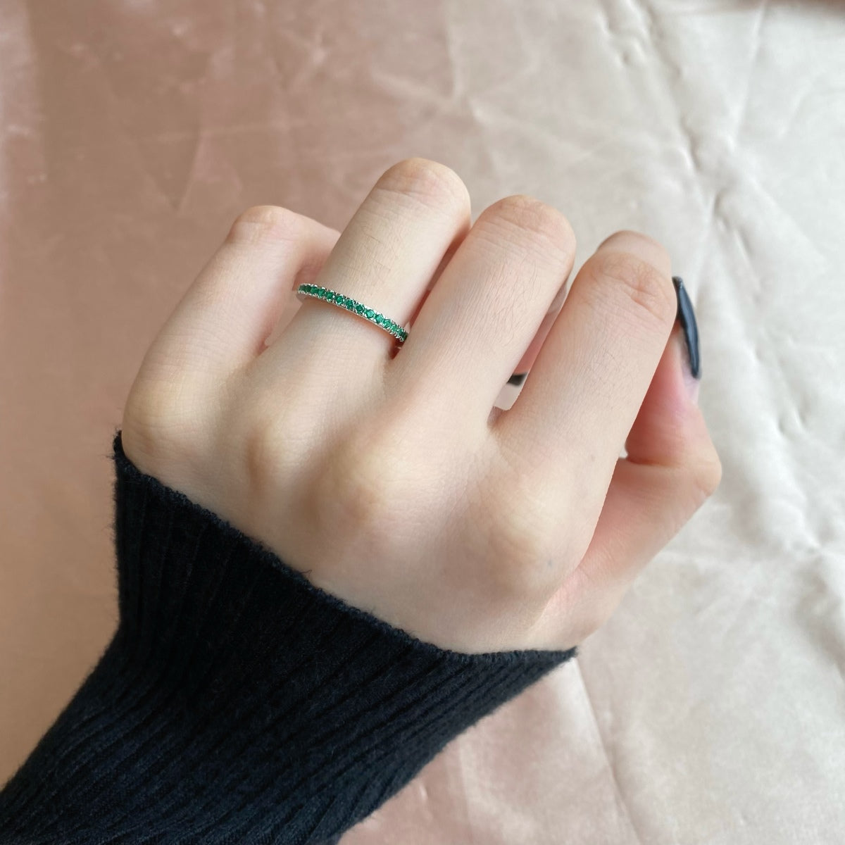 [BASLOVE]Delicate Sparkling Round Cut Daily Ring