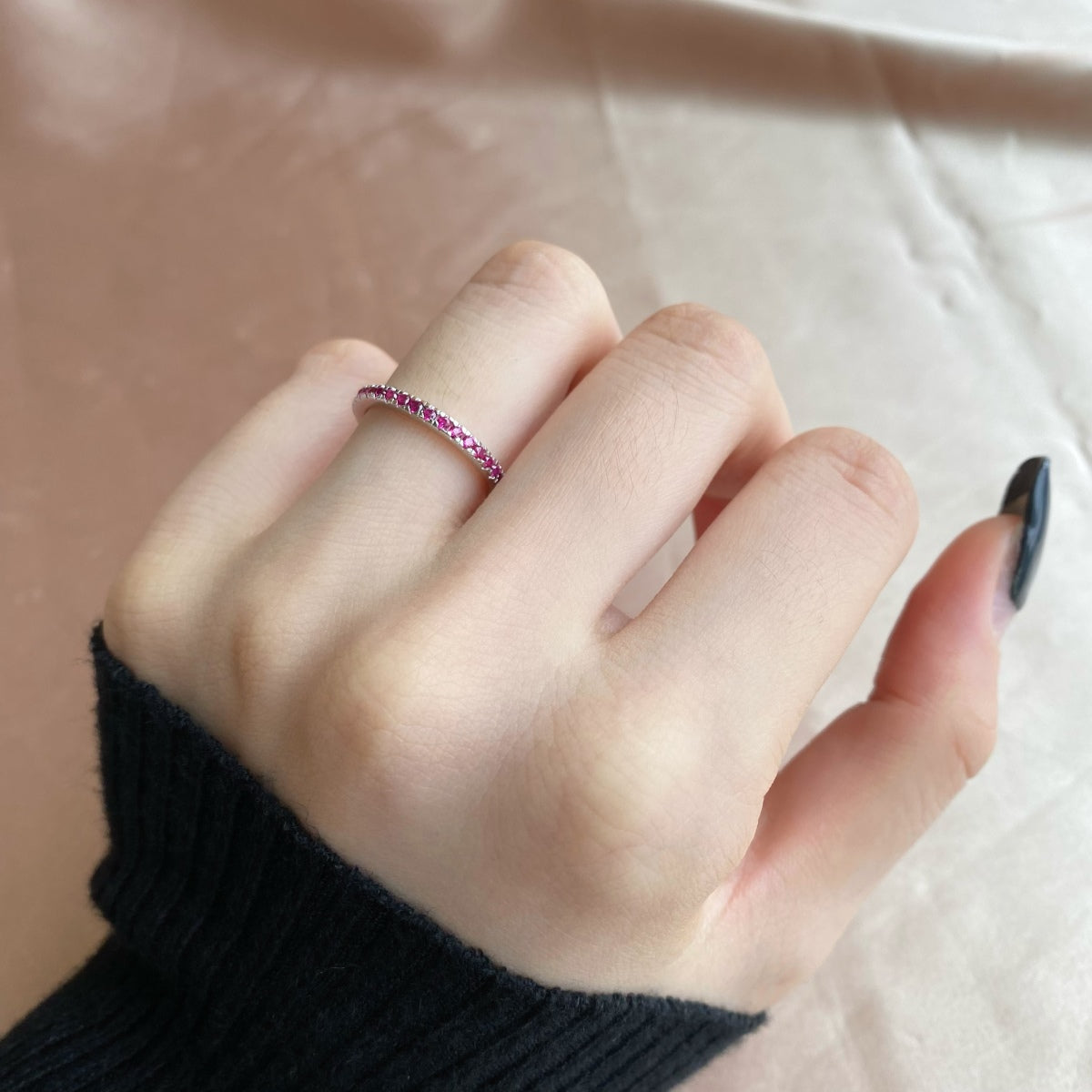 [BASLOVE]Delicate Sparkling Round Cut Daily Ring