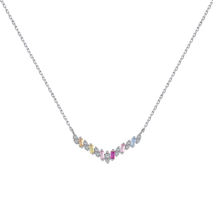 [BASLOVE]Dazzling Rainbow Necklace