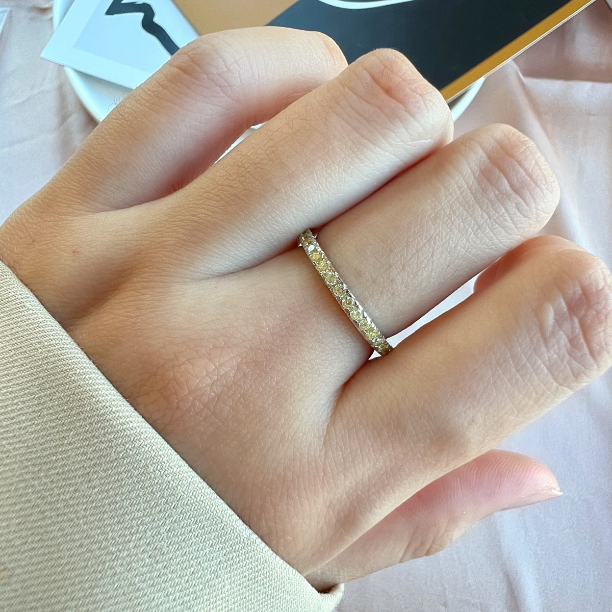 [BASLOVE]Delicate Sparkling Round Cut Daily Ring