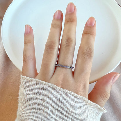 [BASLOVE]Delicate Sparkling Round Cut Daily Ring