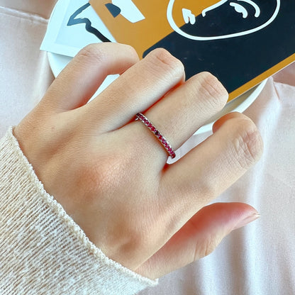 [BASLOVE]Delicate Sparkling Round Cut Daily Ring