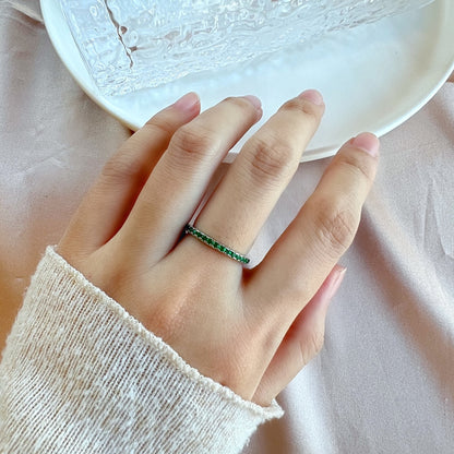 [BASLOVE]Delicate Sparkling Round Cut Daily Ring