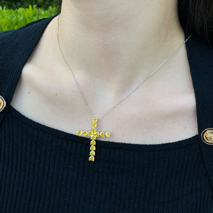 [BASLOVE]Radiant Cross Shape Necklace