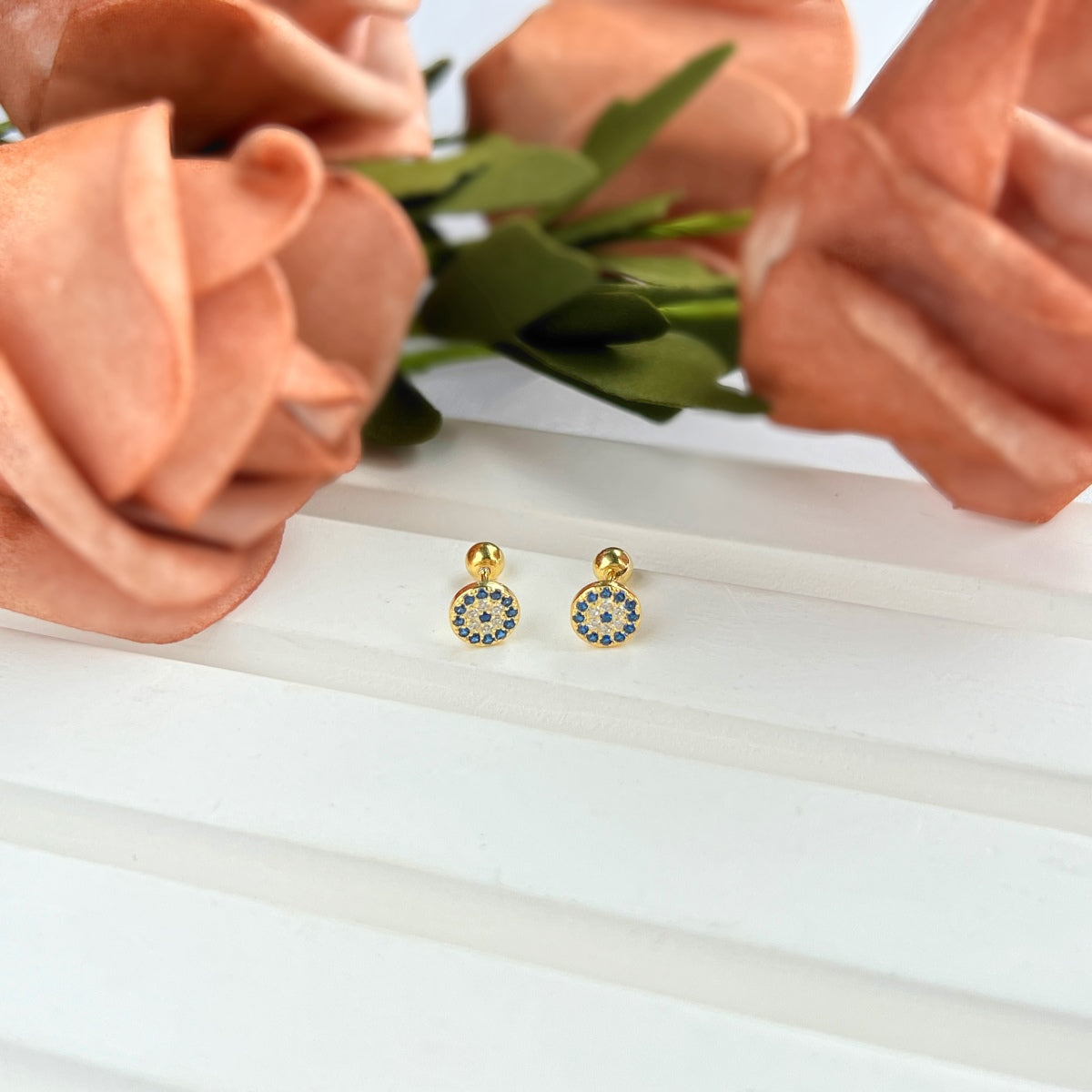 [BASLOVE]Devil's Eye Ear Bone Nail Earrings