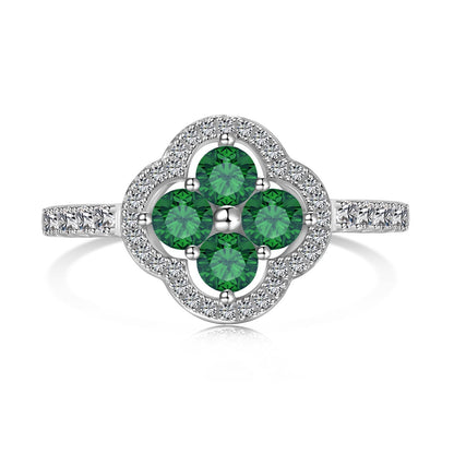 [BASLOVE]Four Leaf Clover Flower Design Ring