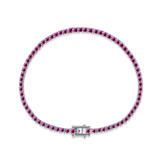 [BASLOVE]Dazzling Colorful Round Cut Daily Bracelet