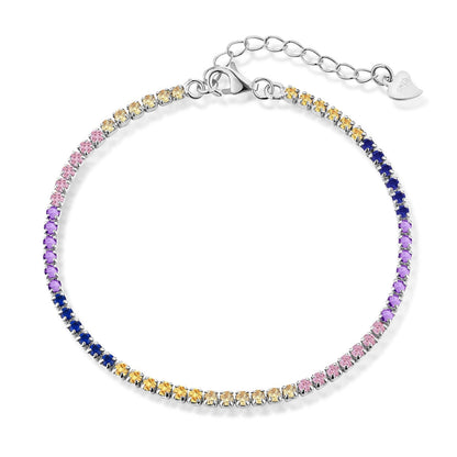 [BASLOVE]Radiant Shinning Princess Cut Tennis Bracelet