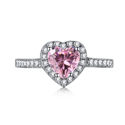 [BASLOVE]Eternity Splashy Romantic Heart Shape Lover Ring