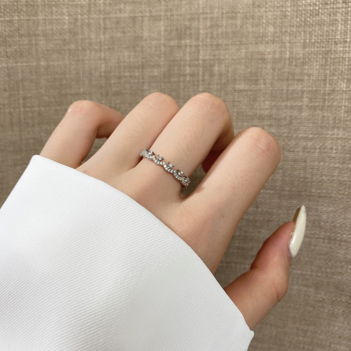 [BASLOVE]Elegant Resplendent Round Shape Party Ring