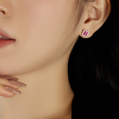 [BASLOVE]Four-Leaf Clover Flower Shaped Earrings