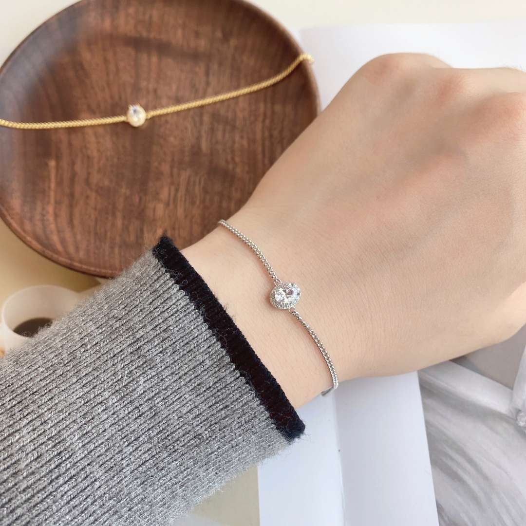 [BASLOVE]Exquisite Oval Shape Bracelet