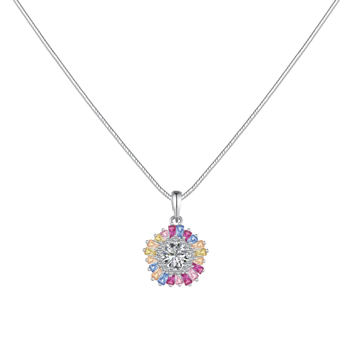 [BASLOVE]Charming Flower Colorful Necklace