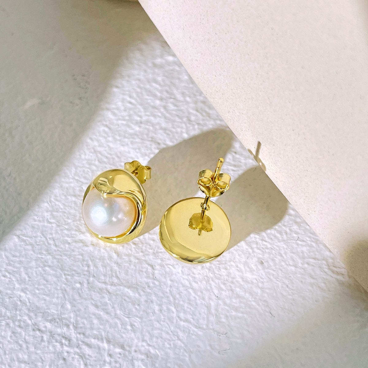 [BASLOVE]Dainty Bread Pearl Earrings