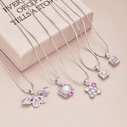 [BASLOVE]Charming Flower Colorful Necklace