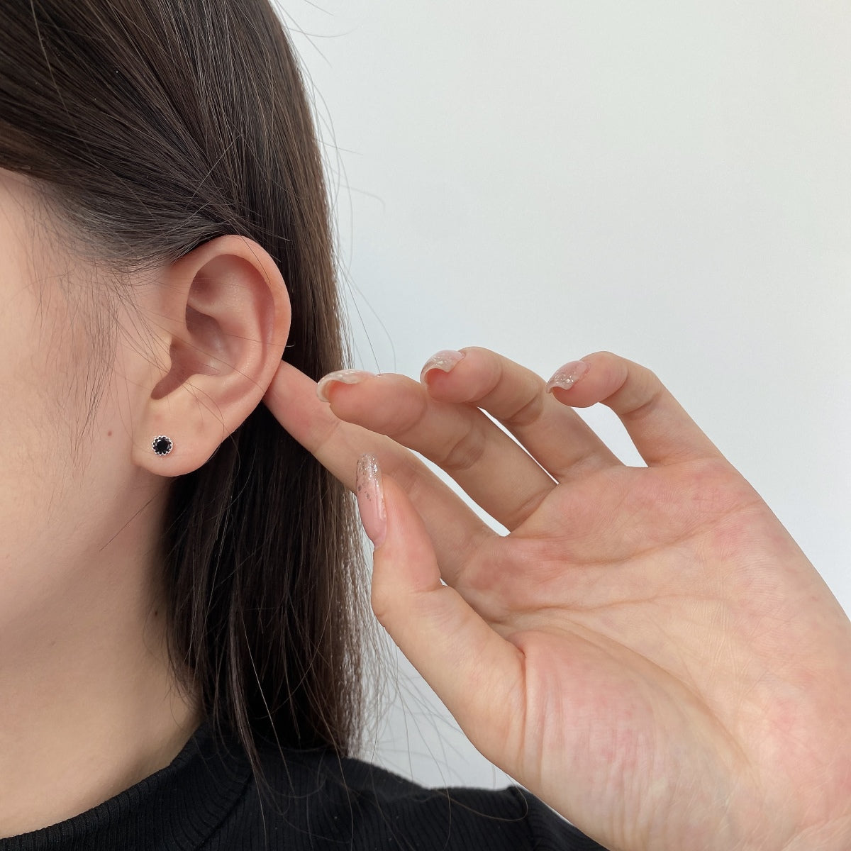 [BASLOVE]Sparkling Colorful Round Shape Earrings