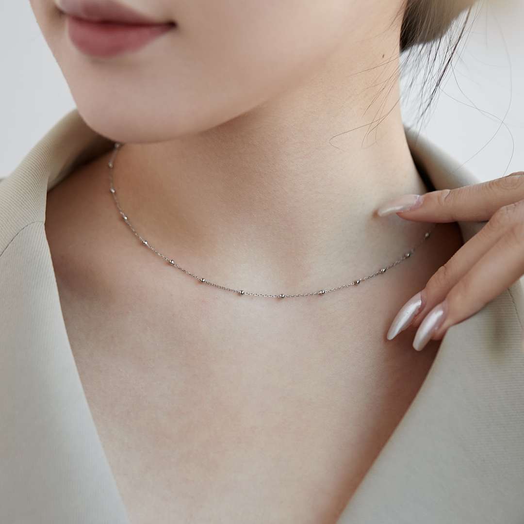 [BASLOVE]Small Bead Clavicle Chain Simple Necklace