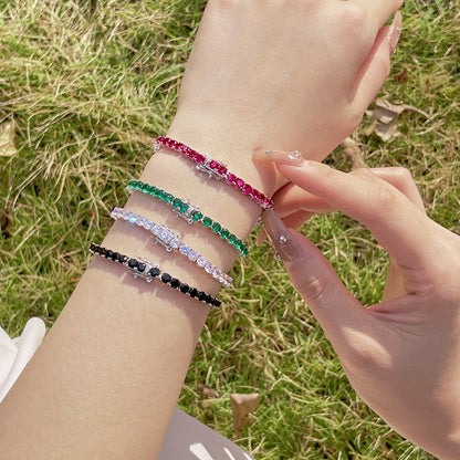 [BASLOVE]Radiant Colorful Round Cut Party Bracelet