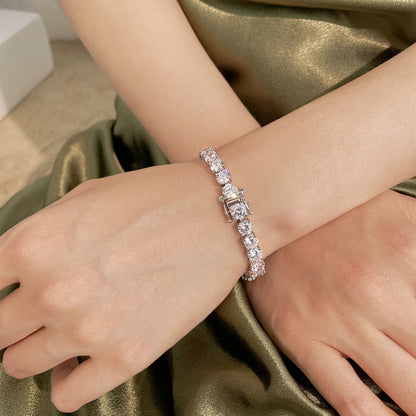 [BASLOVE]0.75 Carat Dazzling Round Cut Wedding Bracelet