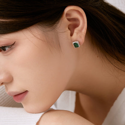 [BASLOVE]Luxurious Dainty Emerald Cut Banquet Earrings