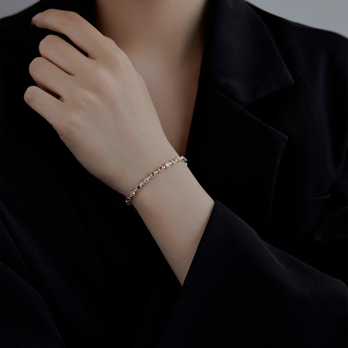 [BASLOVE]Sparkling Exquisite Round Cut Party Bracelet