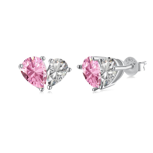 [BASLOVE]Dazzling Elegant Heart Cut Lover Earrings