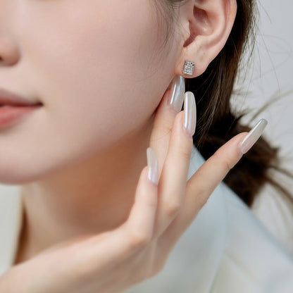 [BASLOVE]Radiant Luxurious Princess Cut Daily Earrings