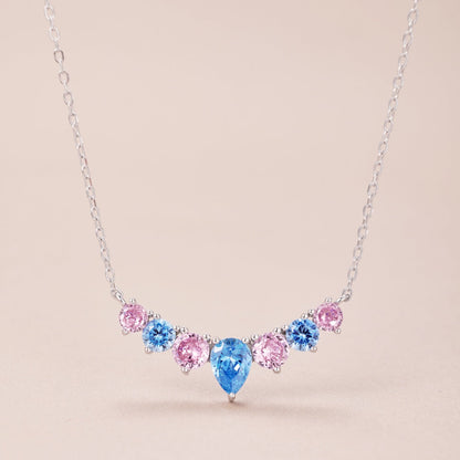 [BASLOVE]Dainty Colorful Heart Necklace