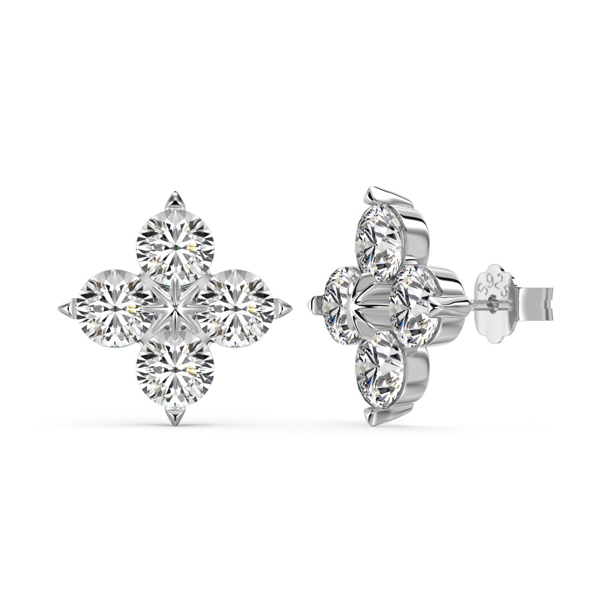 [BASLOVE]Four-Leaf Clover Eight-Pointed Star Earrings