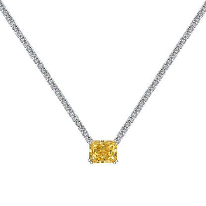 [BASLOVE]4.0 Carat Elegant Radiant Cut Necklace