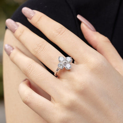 [BASLOVE]Four-Leaf Clover Eight-Pointed Star Ring