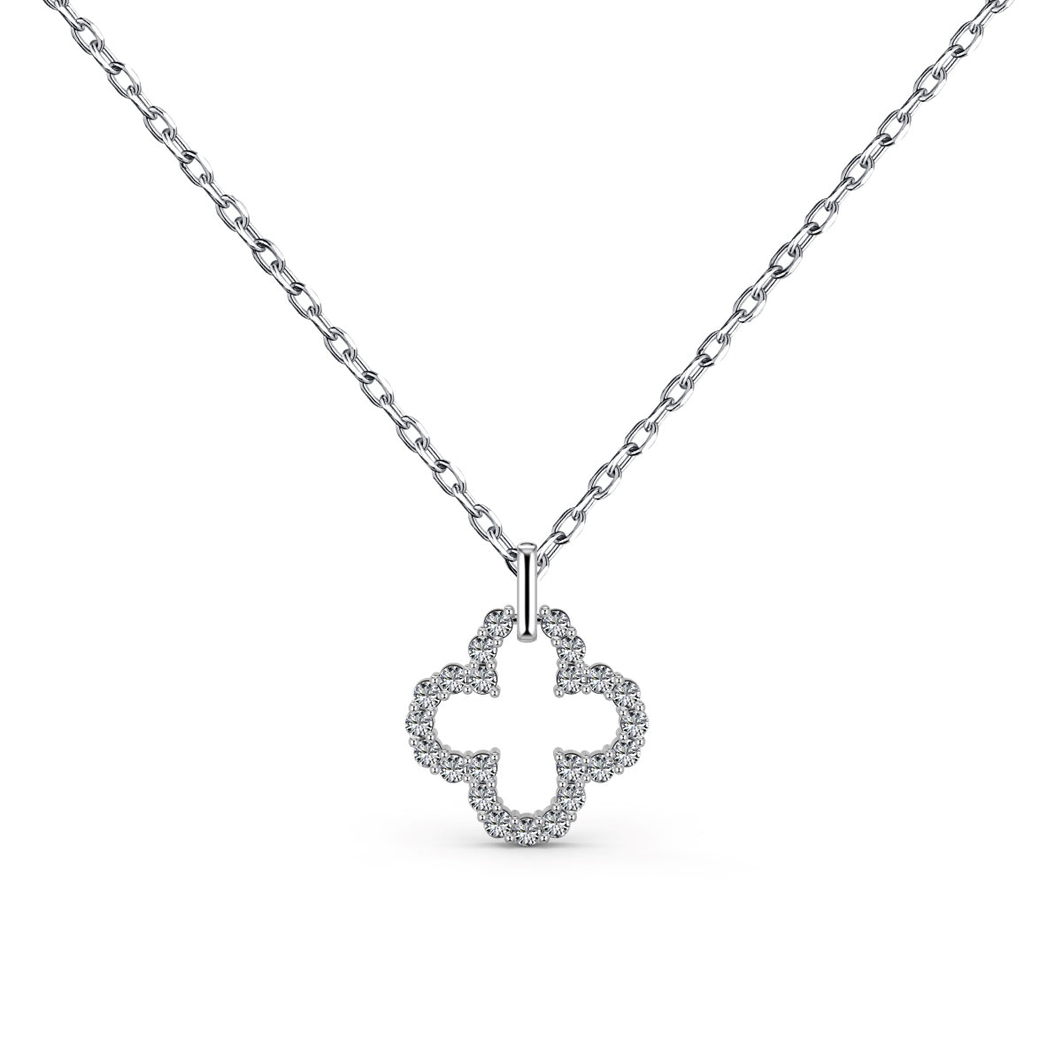 [BASLOVE]Four-Leaf Clover Hollow Design Exquisite Necklace