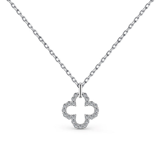 [BASLOVE]Four-Leaf Clover Hollow Design Exquisite Necklace