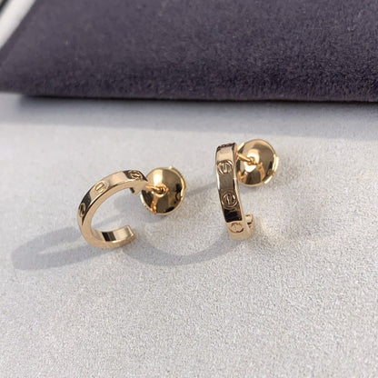 [basloveJW]LOVE EARRINGS 2.65MM PINK GOLD