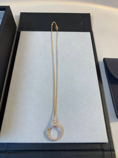 [basloveJW]JUSTE NECKLACE PINK GOLD DIAMONDS