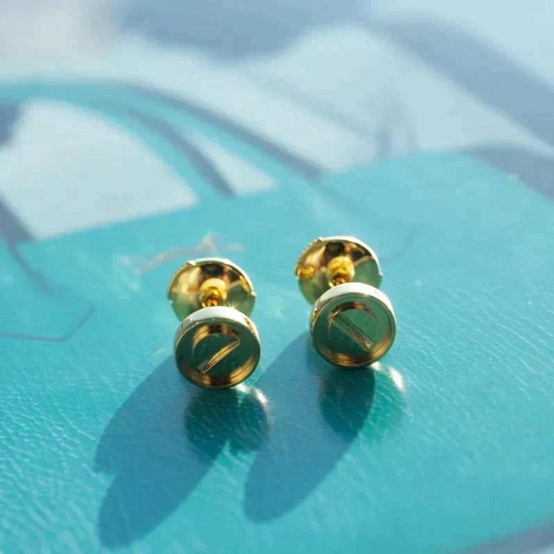 [basloveJW]LOVE EARRINGS GOLD 10MM