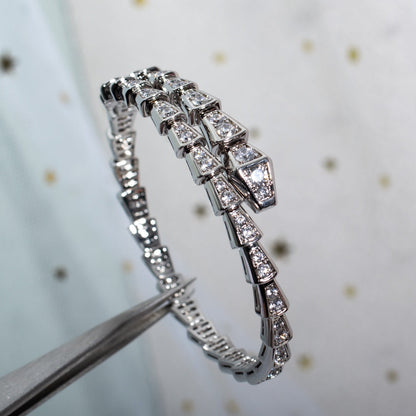 [Basjewels]SERPENTI BRACELET 6MM SILVER DIAMOND