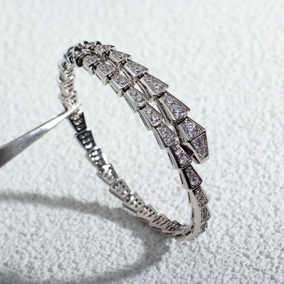 [Basjewels]SERPENTI BRACELET 6MM SILVER DIAMOND