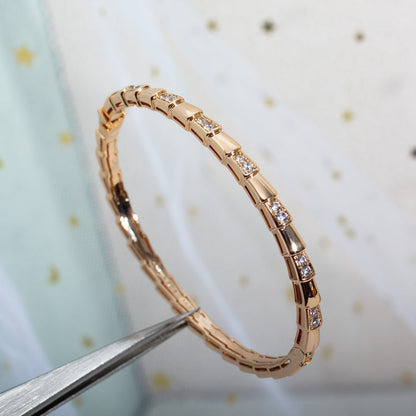 [Basjewels]SERPENTI BRACELET PINK GOLD DIAMOND