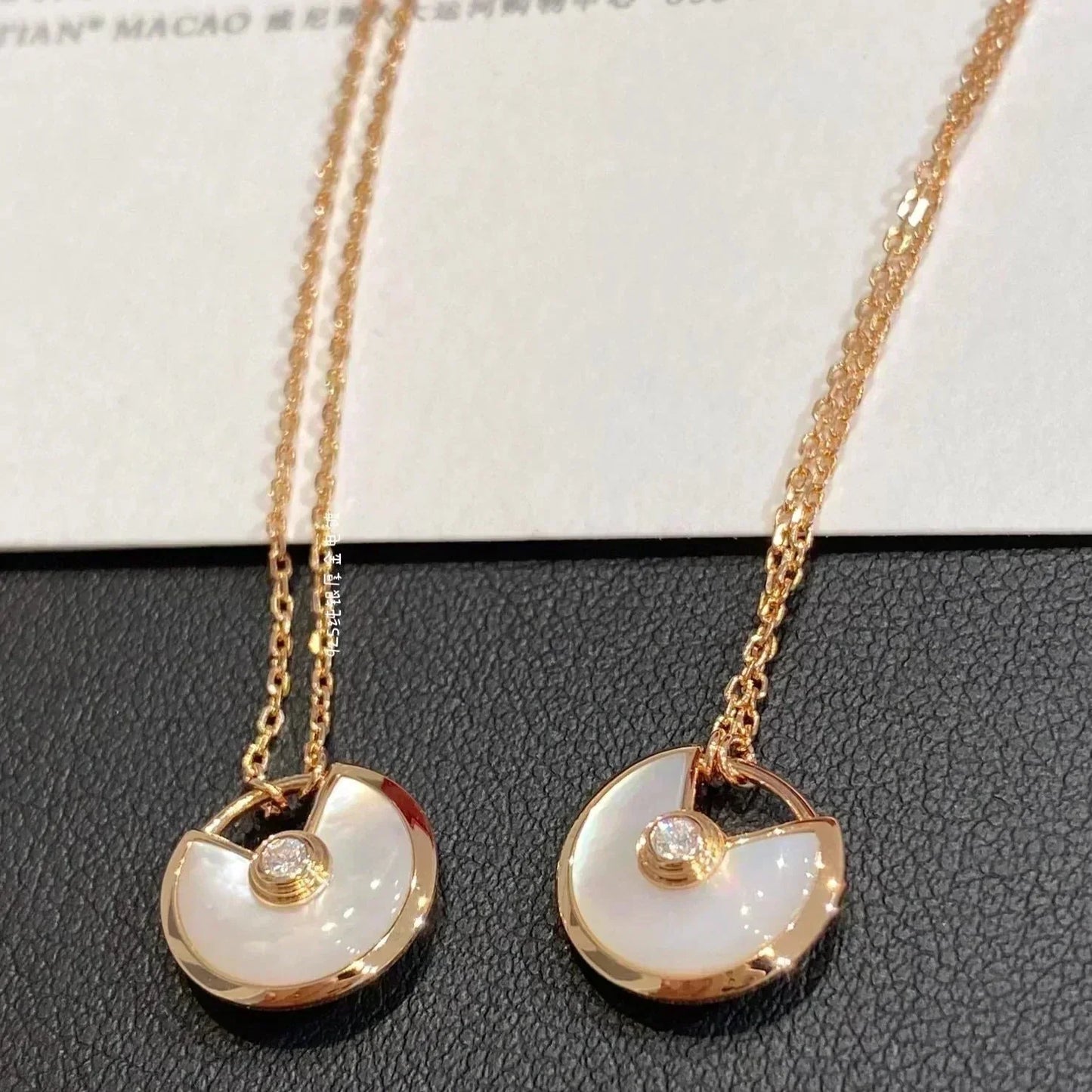 [basloveJW]AMULETTE ROSE GOLD MOP NECKLACE