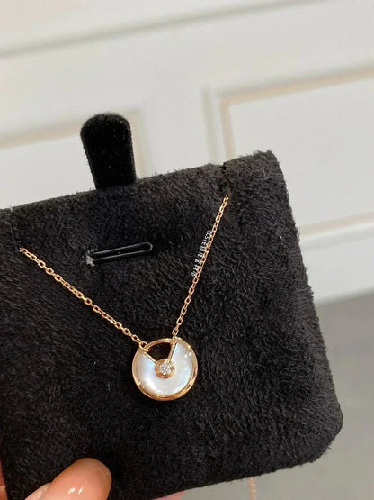 [basloveJW]AMULETTE ROSE GOLD MOP NECKLACE