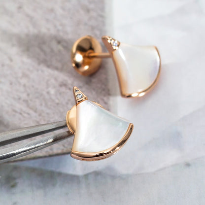 [Basjewels]DIVAS DREAM EARRINGS PINK GOLD